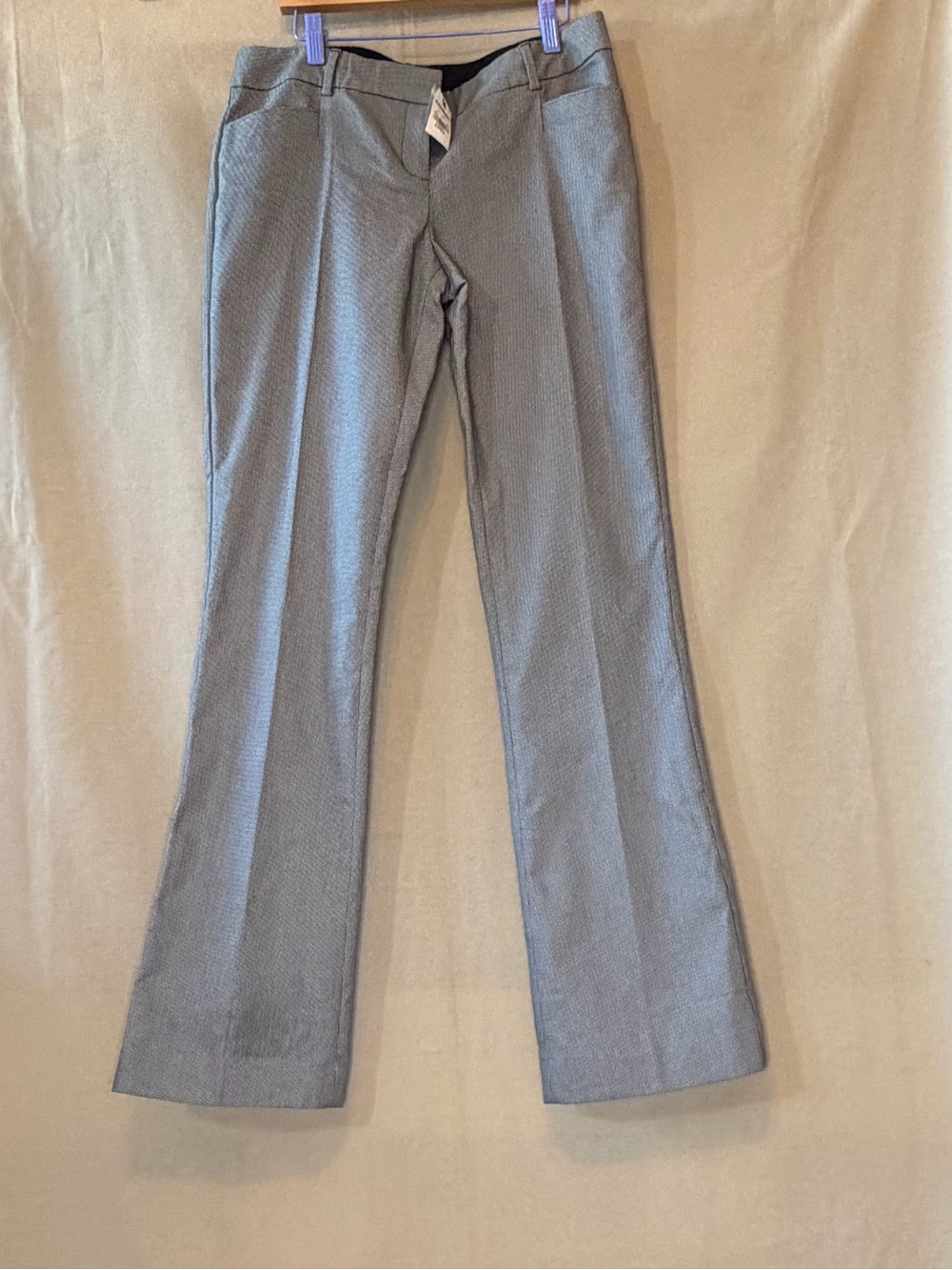 Express Women's Light Gray Textured Boot Cut Pants